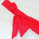  Knotted Headband - Dots on Red
