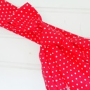  Knotted Headband - Dots on Red