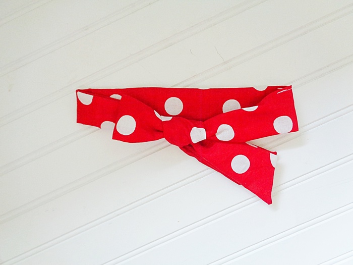 Knotted Headband - Big Dots on Red