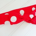  Knotted Headband - Big Dots on Red