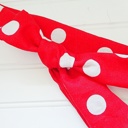  Knotted Headband - Big Dots on Red