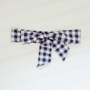  Knotted Headband - Navy Gingham