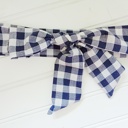  Knotted Headband - Navy Gingham