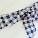  Knotted Headband - Navy Gingham