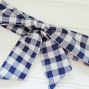  Knotted Headband - Navy Gingham