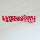  Knotted Headband - Red Gingham