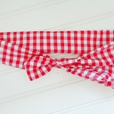  Knotted Headband - Red Gingham