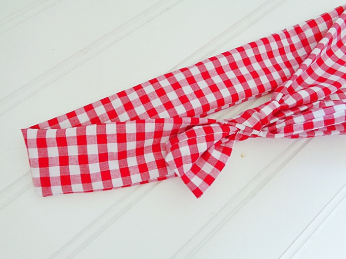 Knotted Headband - Red Gingham