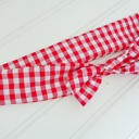  Knotted Headband - Red Gingham