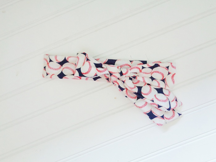 Knotted Headband - Baseball Print