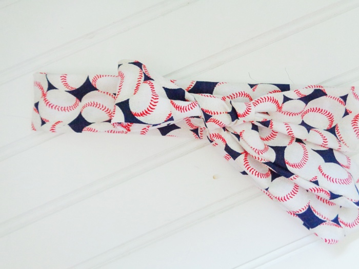 Knotted Headband - Baseball Print
