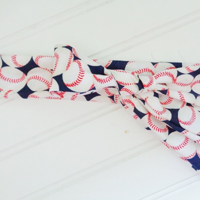 Knotted Headband - Baseball Print