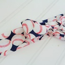  Knotted Headband - Baseball Print