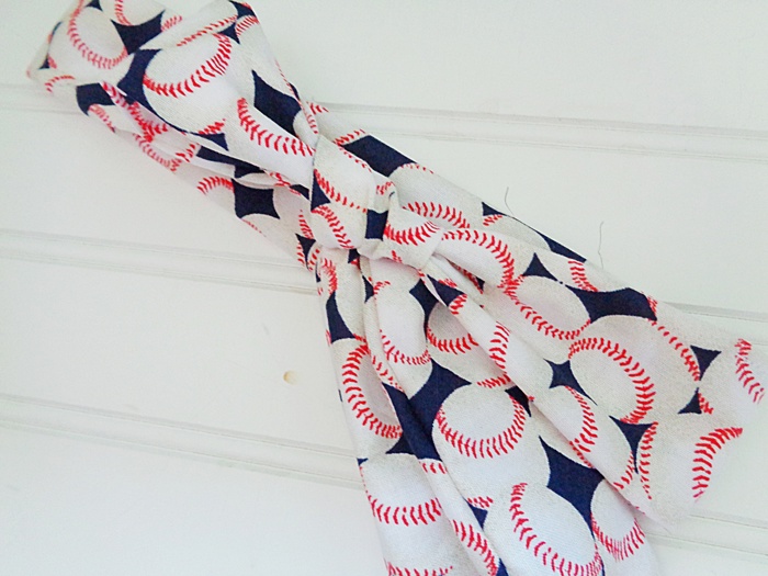 Knotted Headband - Baseball Print