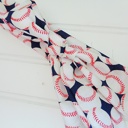  Knotted Headband - Baseball Print