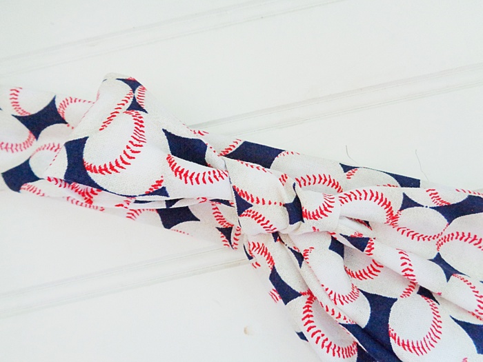 Knotted Headband - Baseball Print