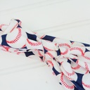  Knotted Headband - Baseball Print