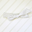  Knotted Headband - Black Dots on White