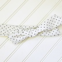  Knotted Headband - Black Dots on White