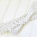  Knotted Headband - Black Dots on White