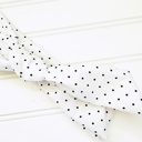  Knotted Headband - Black Dots on White