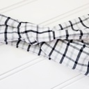  Knotted Headband - Black and Gray Plaid