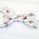  Knotted Headband - Bouquets on Pink