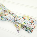  Knotted Headband - Flower Meadow on Blue