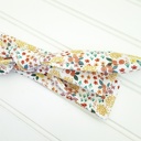  Knotted Headband - Flower Meadow on White