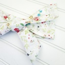  Knotted Headband - Flowers on White