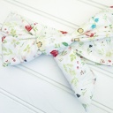  Knotted Headband - Flowers on White