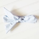  Knotted Headband - Light Blue with White Lines