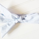  Knotted Headband - Light Blue with White Lines