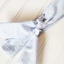  Knotted Headband - Light Blue with White Lines