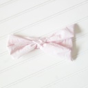  Knotted Headband - Light Pink with White Lines