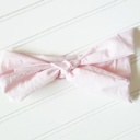  Knotted Headband - Light Pink with White Lines
