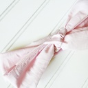  Knotted Headband - Light Pink with White Lines