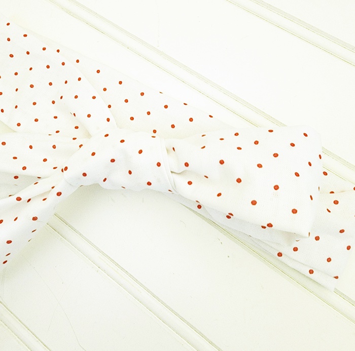 Knotted Headband - Red Dots