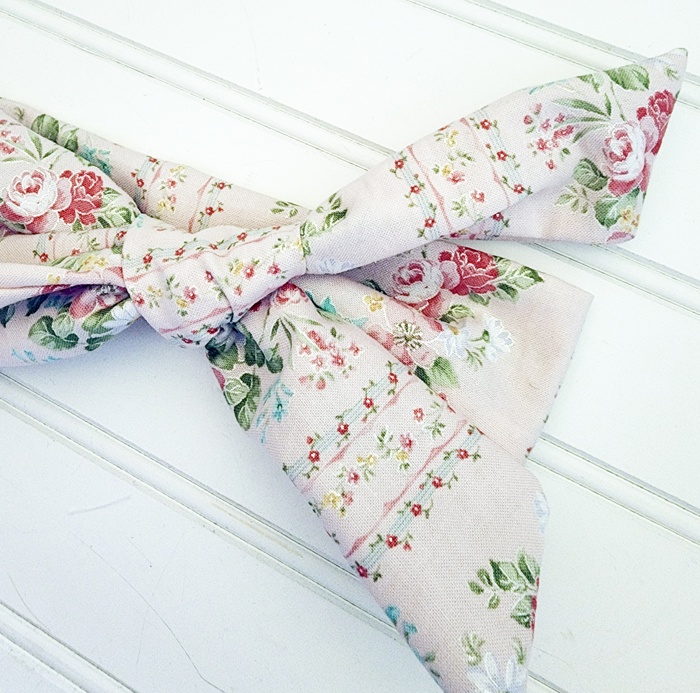 Knotted Headband - Vintage Floral on Pink