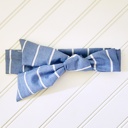  Knotted Headband - White Stripes on Blue