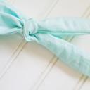  Skinny Headband - Dots on Light Blue
