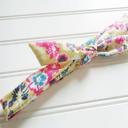 Skinny Headband - Floral on Lime
