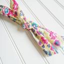  Skinny Headband - Floral on Lime