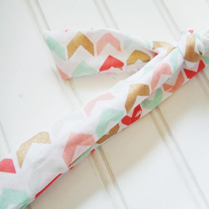 Skinny Headband - Gold and Pastel Arrows