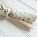  Skinny Headband - Green Alphabet