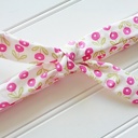  Skinny Headband - Pink Flowers