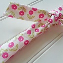  Skinny Headband - Pink Flowers