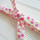  Skinny Headband - Pink Flowers