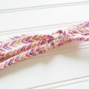  Skinny Headband - Pink, Blue and Lime Chevron