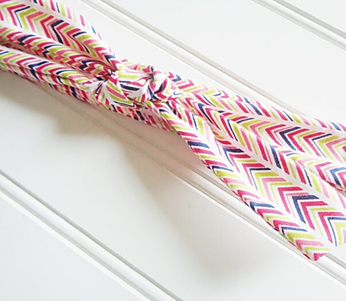 Skinny Headband - Pink, Blue and Lime Chevron